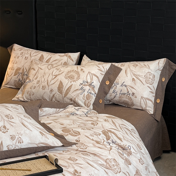 91家纺网 家纺一手货源 找家纺 梦舒羽 2025新款原麻纽扣枕套宿舍单人单只枕芯套枕头套枕芯内胆套一对装 向阳花开