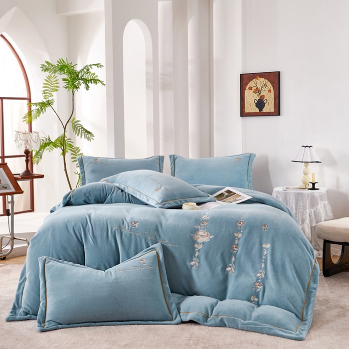 91家纺网 家纺一手货源 找家纺 （总）慕克斯家纺 2024新款植物羊绒印花四件套