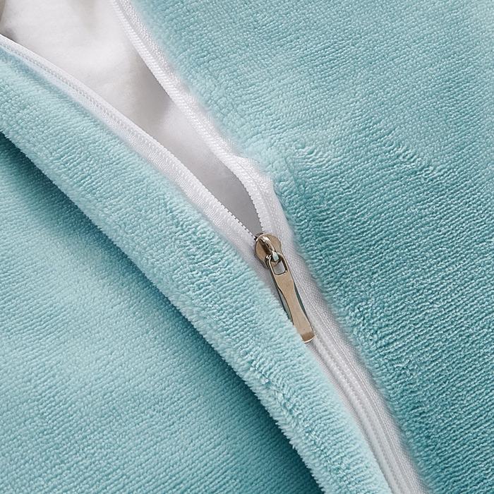 91家纺网 家纺一手货源 找家纺 慕克斯家纺 2025新款高克重全工艺牛奶绒宽边刺绣四件套卡希尔系列 卡希尔-水蓝