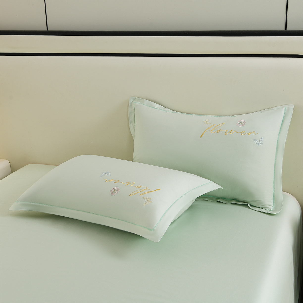 91家纺网 家纺一手货源 找家纺 绒小宣 2025新款13372全棉绣花四件套-牡丹佳人 华尔兹-青