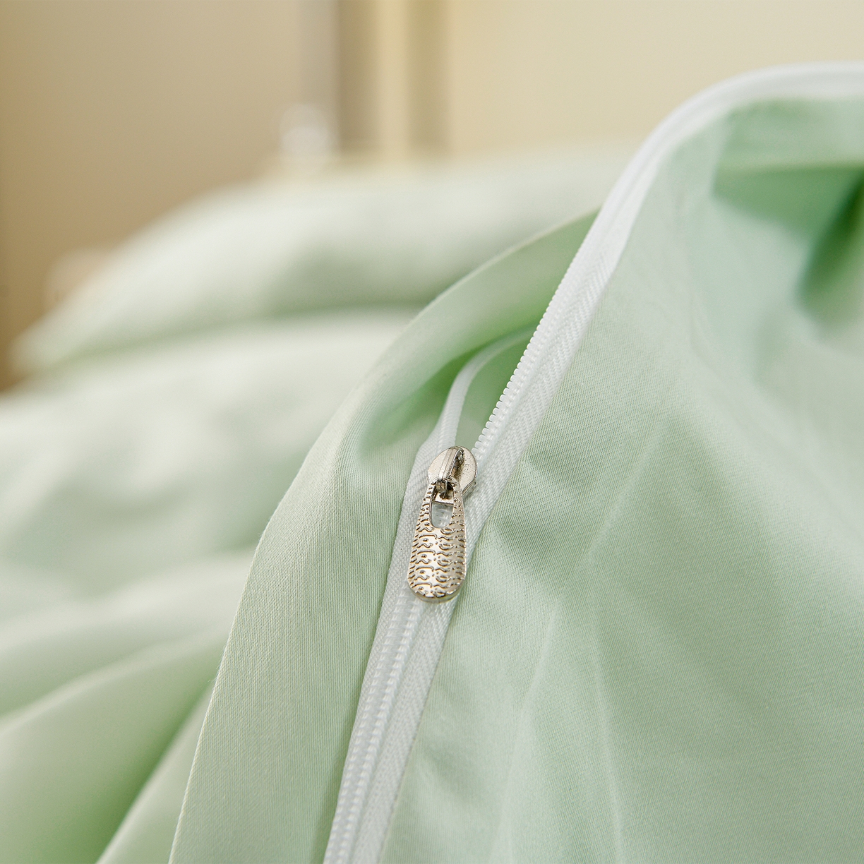 91家纺网 家纺一手货源 找家纺 绒小宣 2025新款13372全棉绣花四件套-牡丹佳人 华尔兹-青