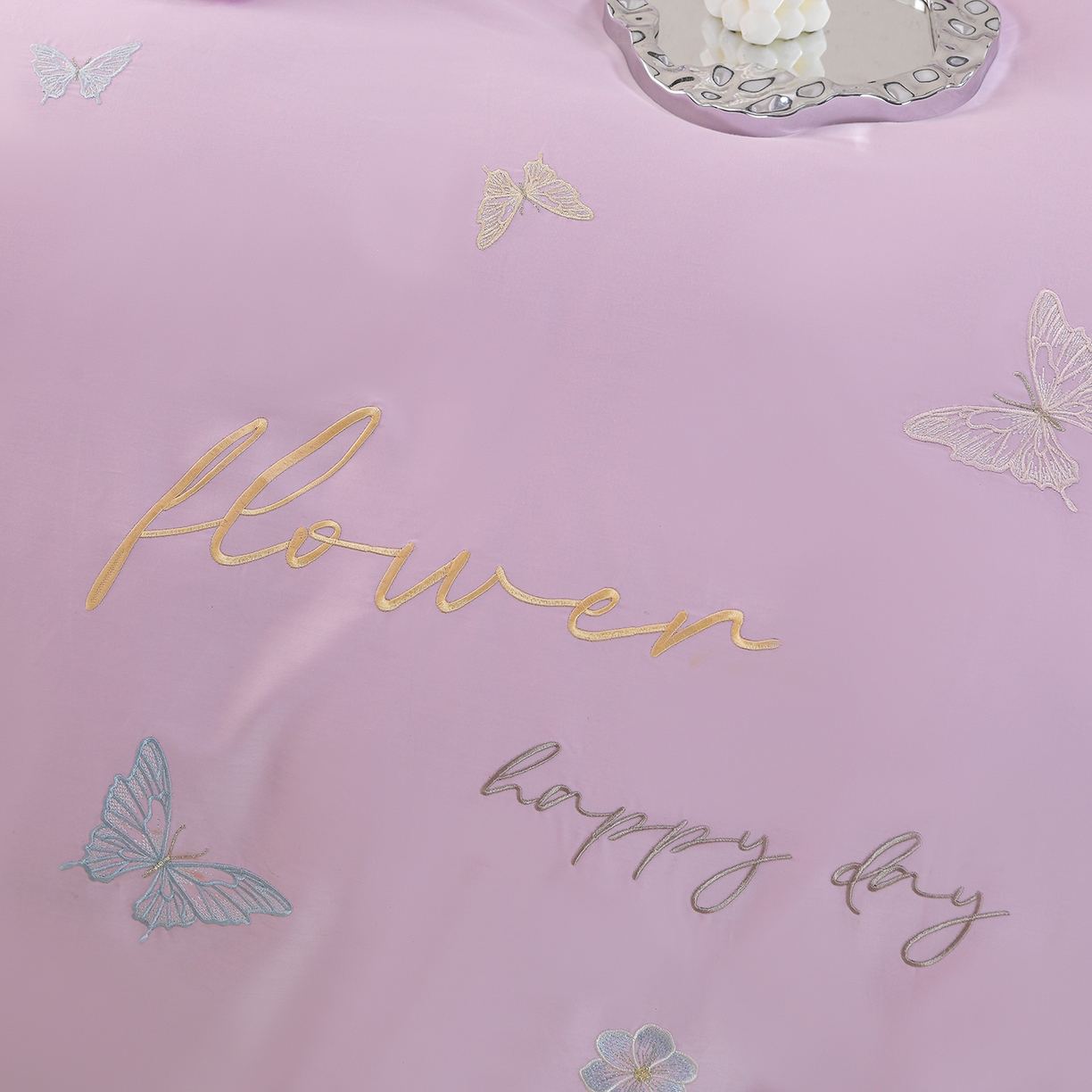 91家纺网 家纺一手货源 找家纺 绒小宣 2025新款13372全棉绣花四件套-牡丹佳人 华尔兹-紫