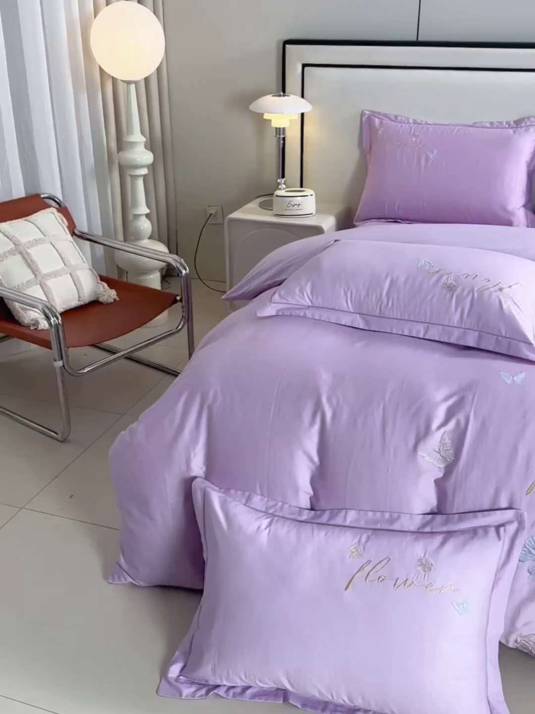 91家纺网 家纺一手货源 找家纺 绒小宣 2025新款13372全棉绣花四件套-牡丹佳人 华尔兹-紫