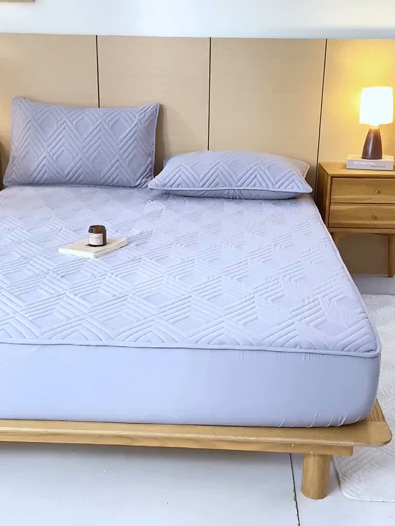 91家纺网 家纺一手货源 找家纺 （总）给笠 2025新款A类超声波夹棉床笠