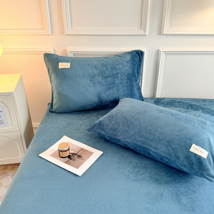 91家纺网 家纺一手货源 找家纺 （总）眠博士 2025新款简约牛奶绒纯色单床笠