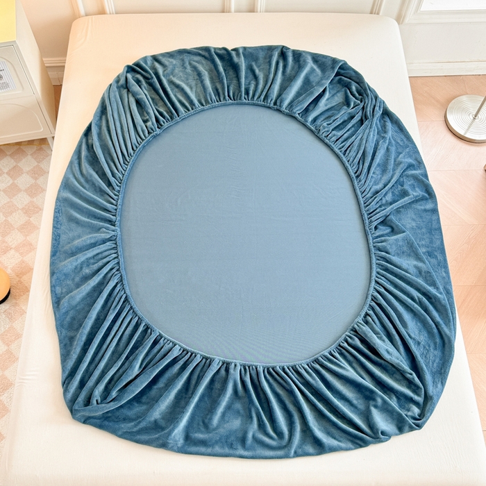 91家纺网 家纺一手货源 找家纺 （总）眠博士 2025新款简约牛奶绒纯色单床笠