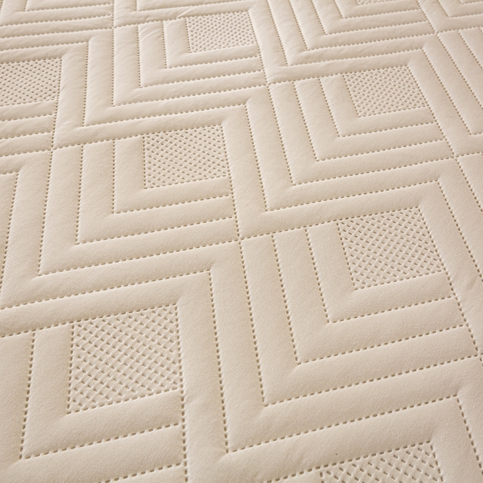 91家纺网 家纺一手货源 找家纺 给笠 2025新款A类超声波夹棉床笠 米白