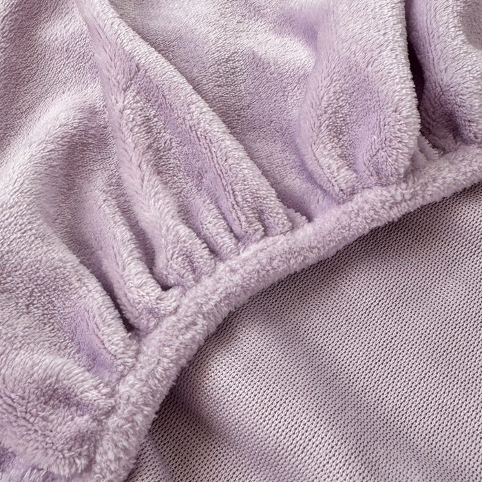 91家纺网 家纺一手货源 找家纺 眠博士 2025新款简约牛奶绒纯色单床笠 牛奶绒床笠-丁香紫