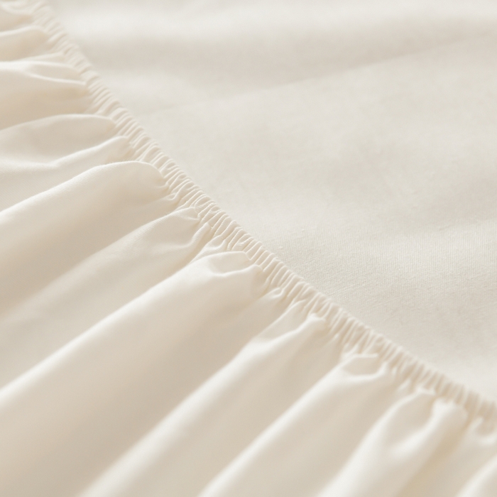 91家纺网 家纺一手货源 找家纺 花香四季家纺 2025新款喷气A类全棉13376斜纹纯棉床笠单件三件套四季通用款 白色