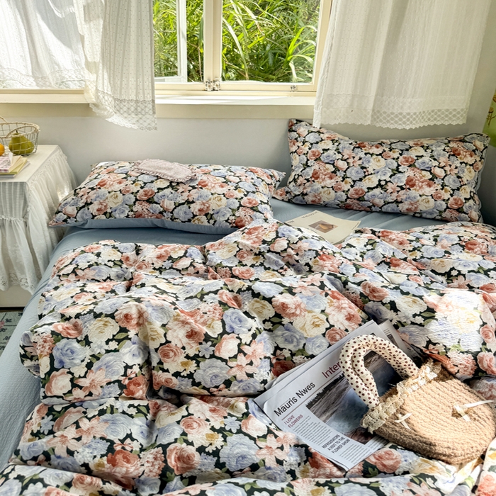 91家纺网 家纺一手货源 找家纺 （总）优兰朵  2025新款超柔云感木棉印花小清新四件套