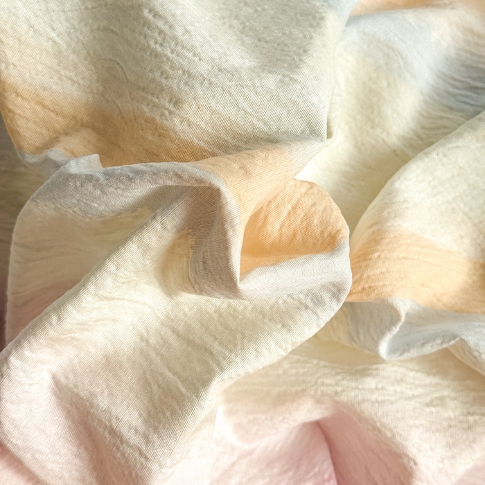 91家纺网 家纺一手货源 找家纺 优兰朵  2025新款超柔云感木棉印花小清新四件套 彩虹糖