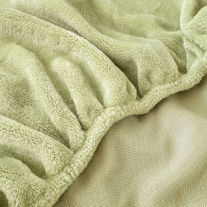 91家纺网 家纺一手货源 找家纺 眠博士 2025新款简约牛奶绒纯色单床笠 牛奶绒床笠-苹果绿