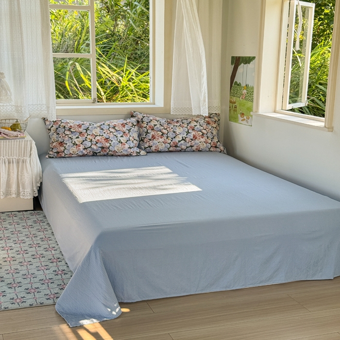 91家纺网 家纺一手货源 找家纺 优兰朵  2025新款超柔云感木棉印花小清新四件套 梵高