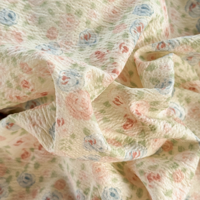 91家纺网 家纺一手货源 找家纺 优兰朵  2025新款超柔云感木棉印花小清新四件套 花海