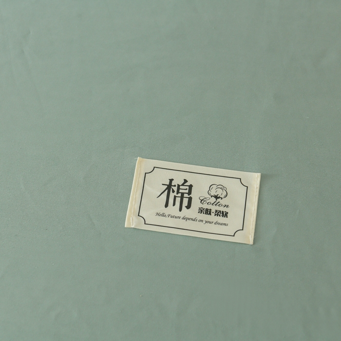 91家纺网 家纺一手货源 找家纺 花香四季家纺 2025新款喷气A类全棉13376斜纹纯棉床笠单件三件套四季通用款 豆绿