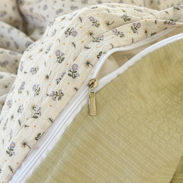 91家纺网 家纺一手货源 找家纺 优兰朵  2025新款超柔云感木棉印花小清新四件套 兔小姐