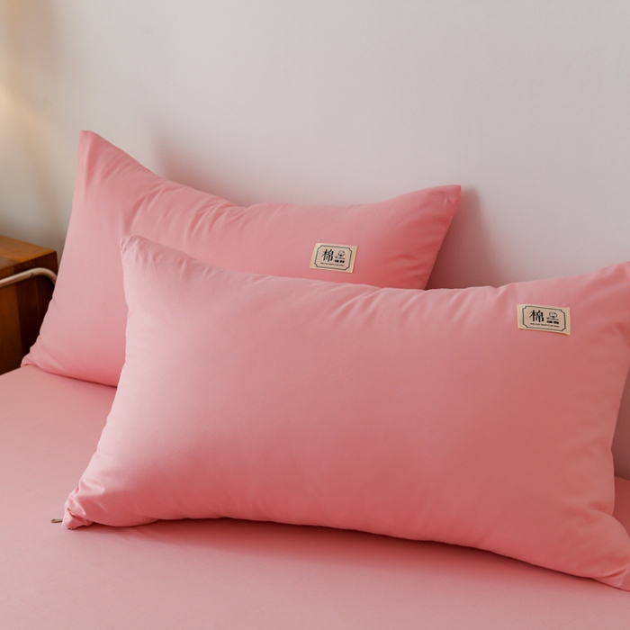 91家纺网 家纺一手货源 找家纺 花香四季家纺 2025新款喷气A类全棉13376斜纹纯棉床笠单件三件套四季通用款 粉色