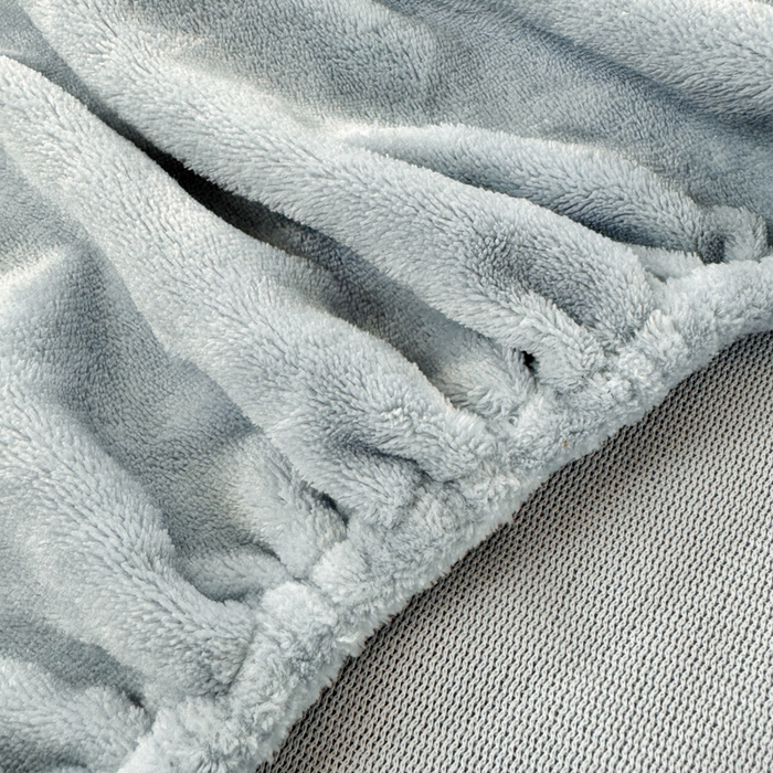 91家纺网 家纺一手货源 找家纺 眠博士 2025新款简约牛奶绒纯色单床笠 牛奶绒床笠-雾霾蓝