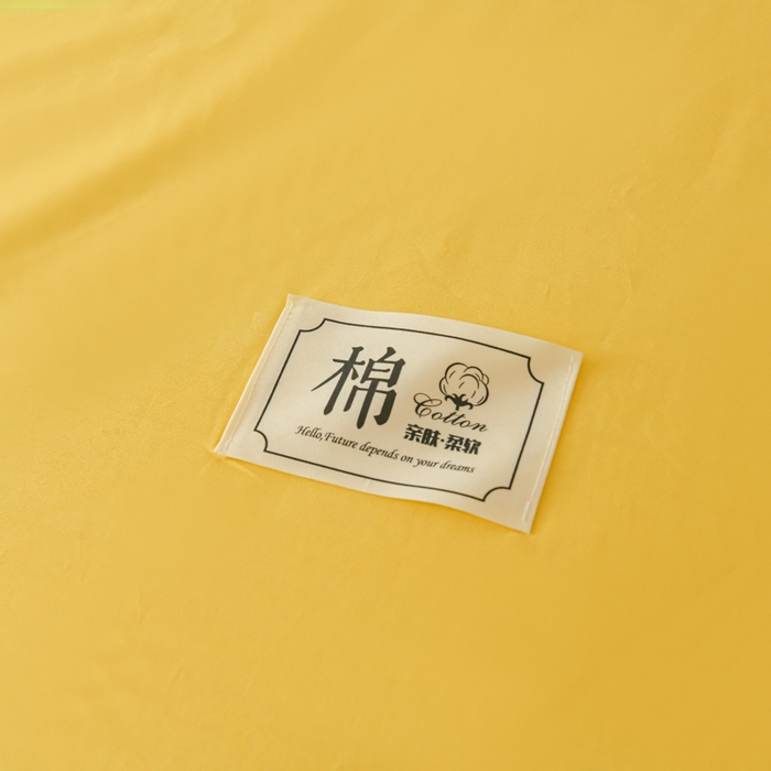 91家纺网 家纺一手货源 找家纺 花香四季家纺 2025新款喷气A类全棉13376斜纹纯棉床笠单件三件套四季通用款 姜黄