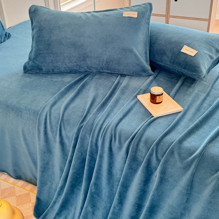 91家纺网 家纺一手货源 找家纺 （总）眠博士 2025新款简约牛奶绒纯色单床单