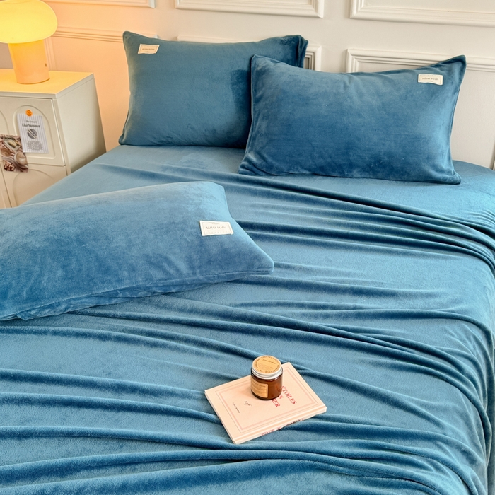 91家纺网 家纺一手货源 找家纺 （总）眠博士 2025新款简约牛奶绒纯色单床单