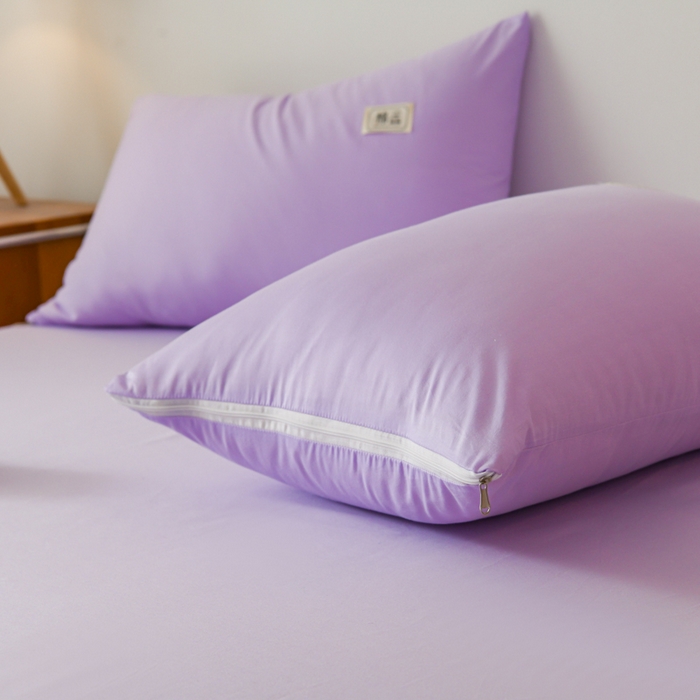 91家纺网 家纺一手货源 找家纺 花香四季家纺 2025新款喷气A类全棉13376斜纹纯棉床笠单件三件套四季通用款 紫色