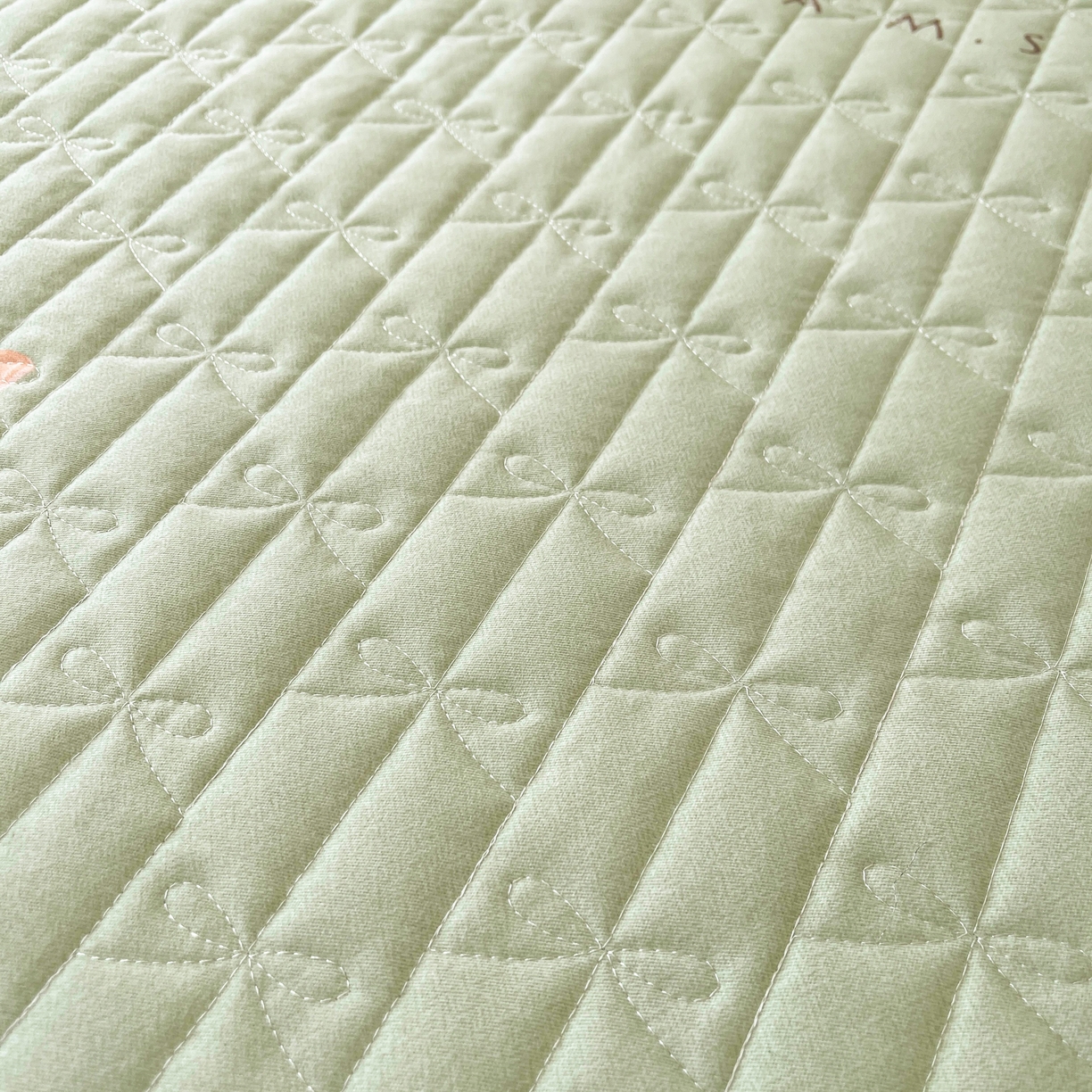 91家纺网 家纺一手货源 找家纺 缦彩 2025新款全棉加厚夹棉磨毛纯棉床裙套件公主风印花防滑床罩四件套-夹棉款 槿花怒放绿