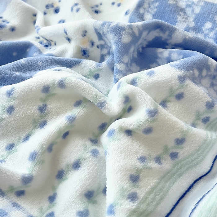 91家纺网 家纺一手货源 找家纺 找底底家纺 2025新款韩版加厚8斤牛奶绒花边四件套（日发50套优惠10元一套） 田园蓝调