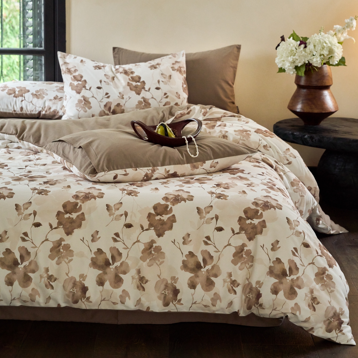 91家纺网 家纺一手货源 找家纺 FORTWO家纺原创设计（FOR TWO家纺） 2025新款50全棉纯棉数码磨毛印花四件套-场景一 似锦