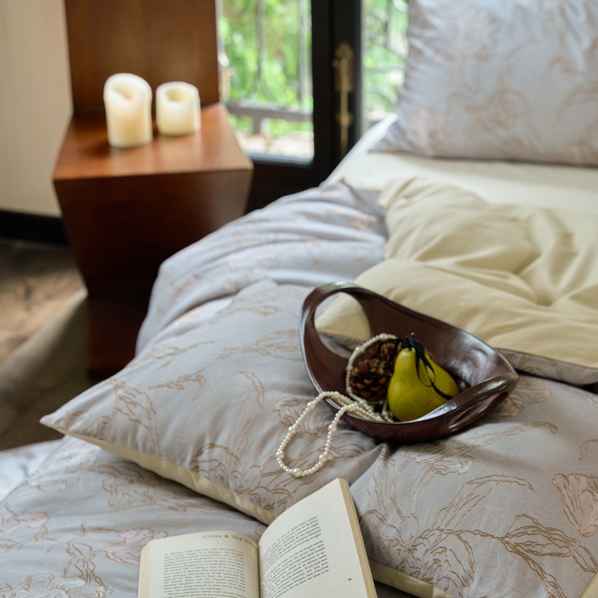 91家纺网 家纺一手货源 找家纺 FORTWO家纺原创设计（FOR TWO家纺） 2025新款50全棉纯棉数码磨毛印花四件套-场景一 空谷幽兰