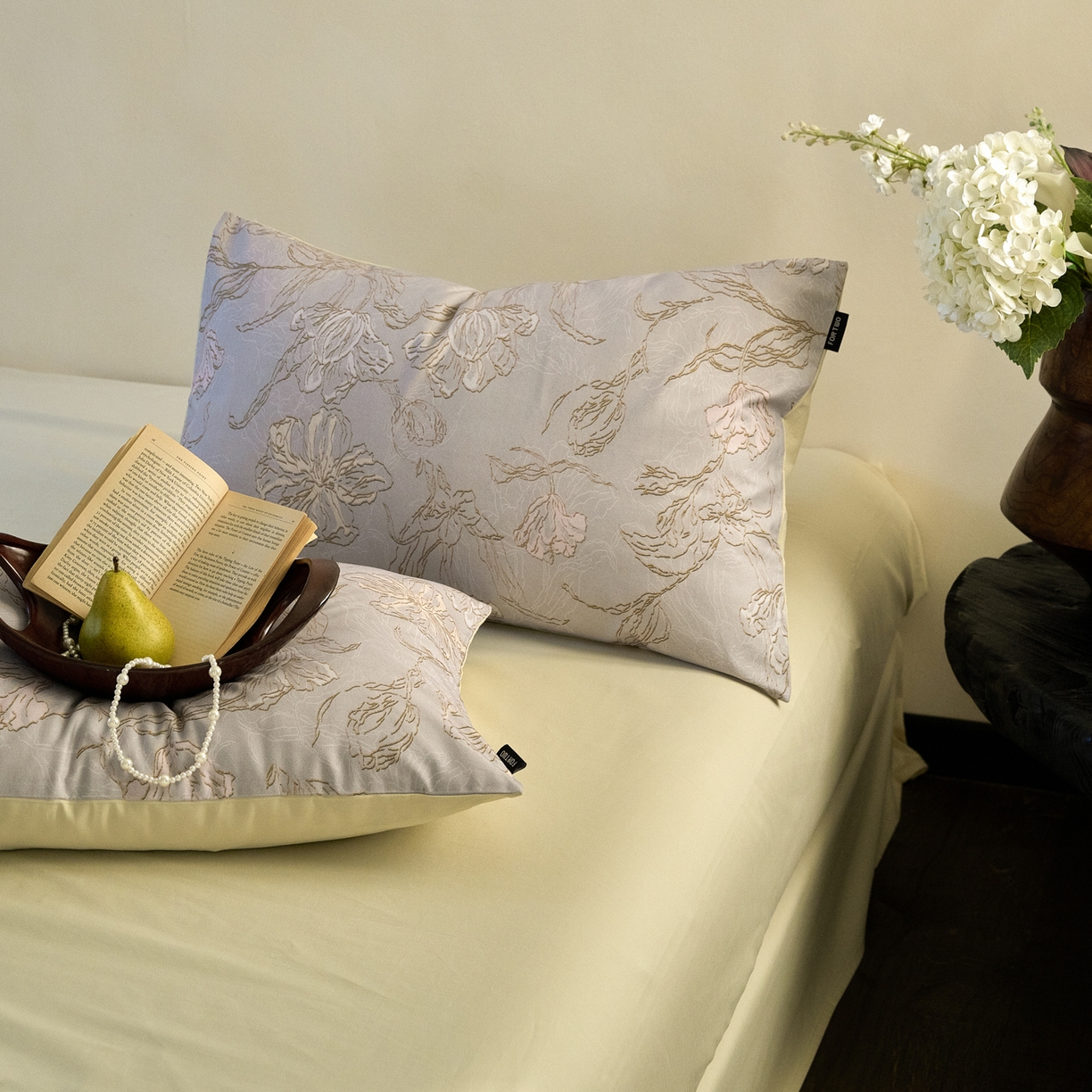 91家纺网 家纺一手货源 找家纺 FORTWO家纺原创设计（FOR TWO家纺） 2025新款50全棉纯棉数码磨毛印花四件套-场景一 空谷幽兰