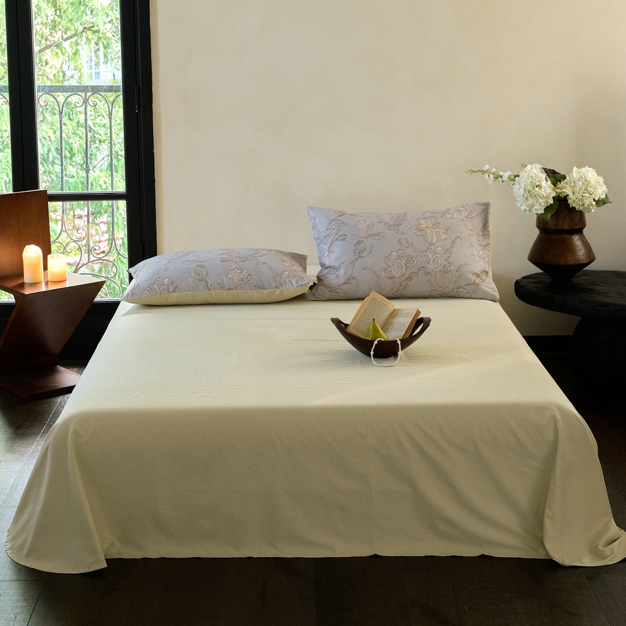 91家纺网 家纺一手货源 找家纺 FORTWO家纺原创设计（FOR TWO家纺） 2025新款50全棉纯棉数码磨毛印花四件套-场景一 空谷幽兰