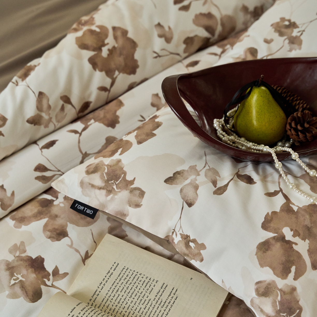 91家纺网 家纺一手货源 找家纺 FORTWO家纺原创设计（FOR TWO家纺） 2025新款50全棉纯棉数码磨毛印花四件套-场景一 似锦