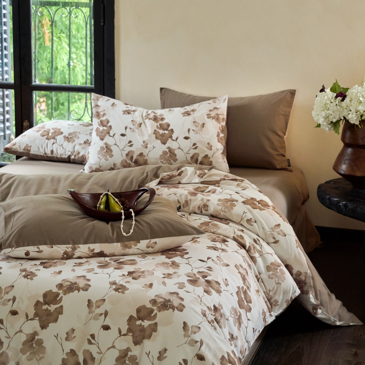 91家纺网 家纺一手货源 找家纺 FORTWO家纺原创设计（FOR TWO家纺） 2025新款50全棉纯棉数码磨毛印花四件套-场景一 似锦