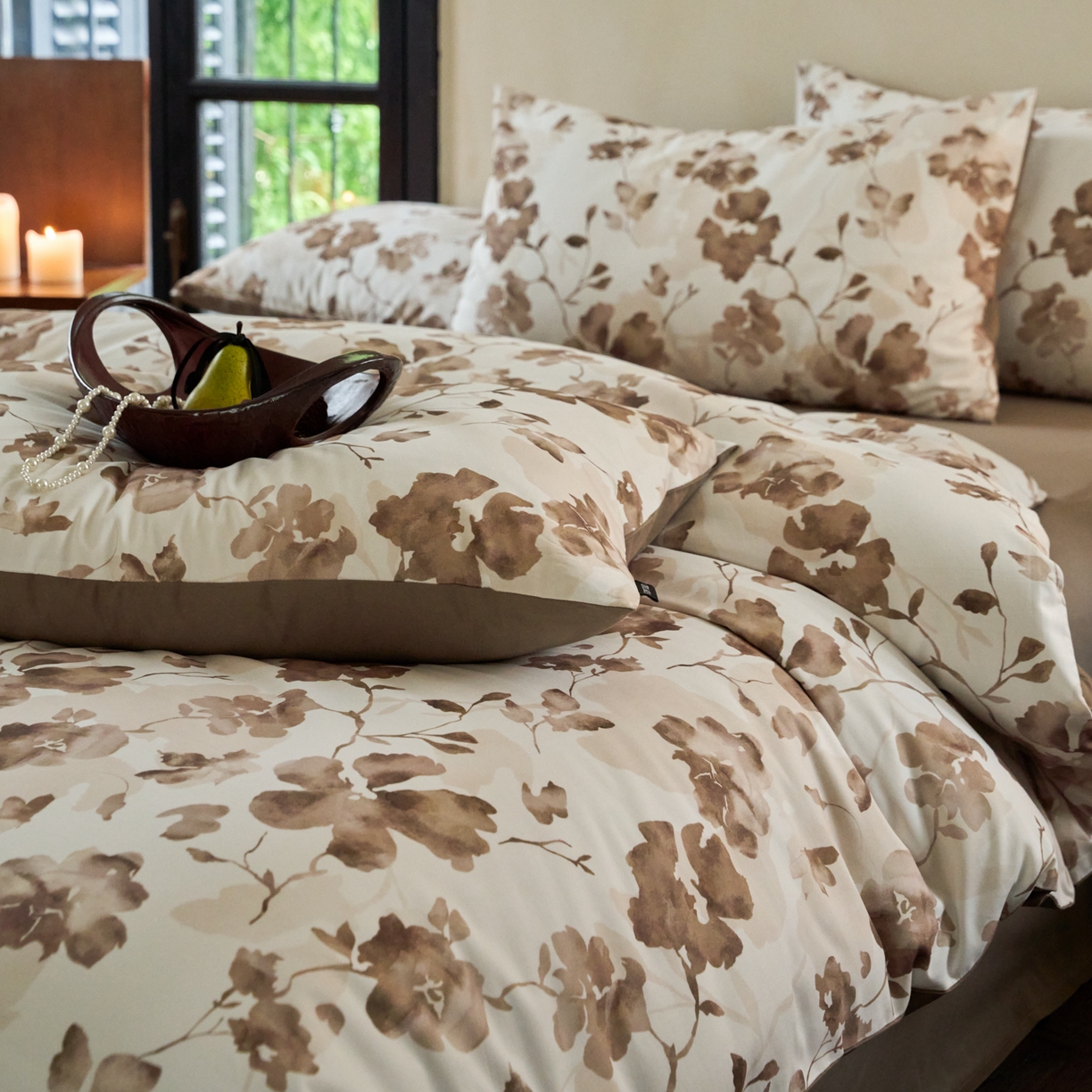 91家纺网 家纺一手货源 找家纺 FORTWO家纺原创设计（FOR TWO家纺） 2025新款50全棉纯棉数码磨毛印花四件套-场景一 似锦