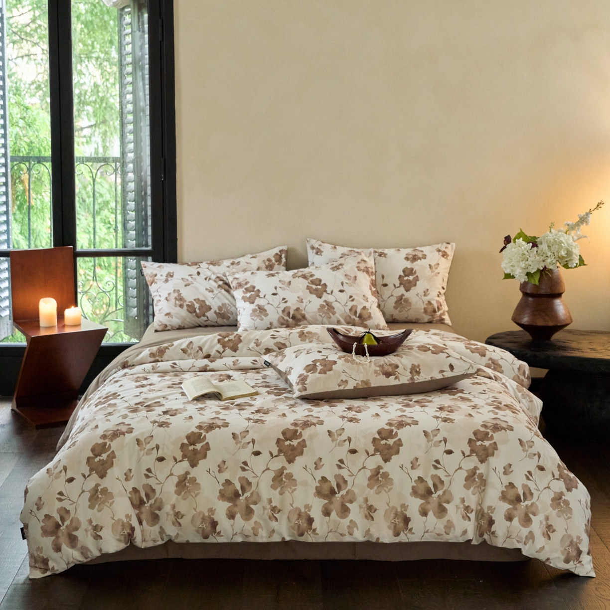 91家纺网 家纺一手货源 找家纺 FORTWO家纺原创设计（FOR TWO家纺） 2025新款50全棉纯棉数码磨毛印花四件套-场景一 似锦