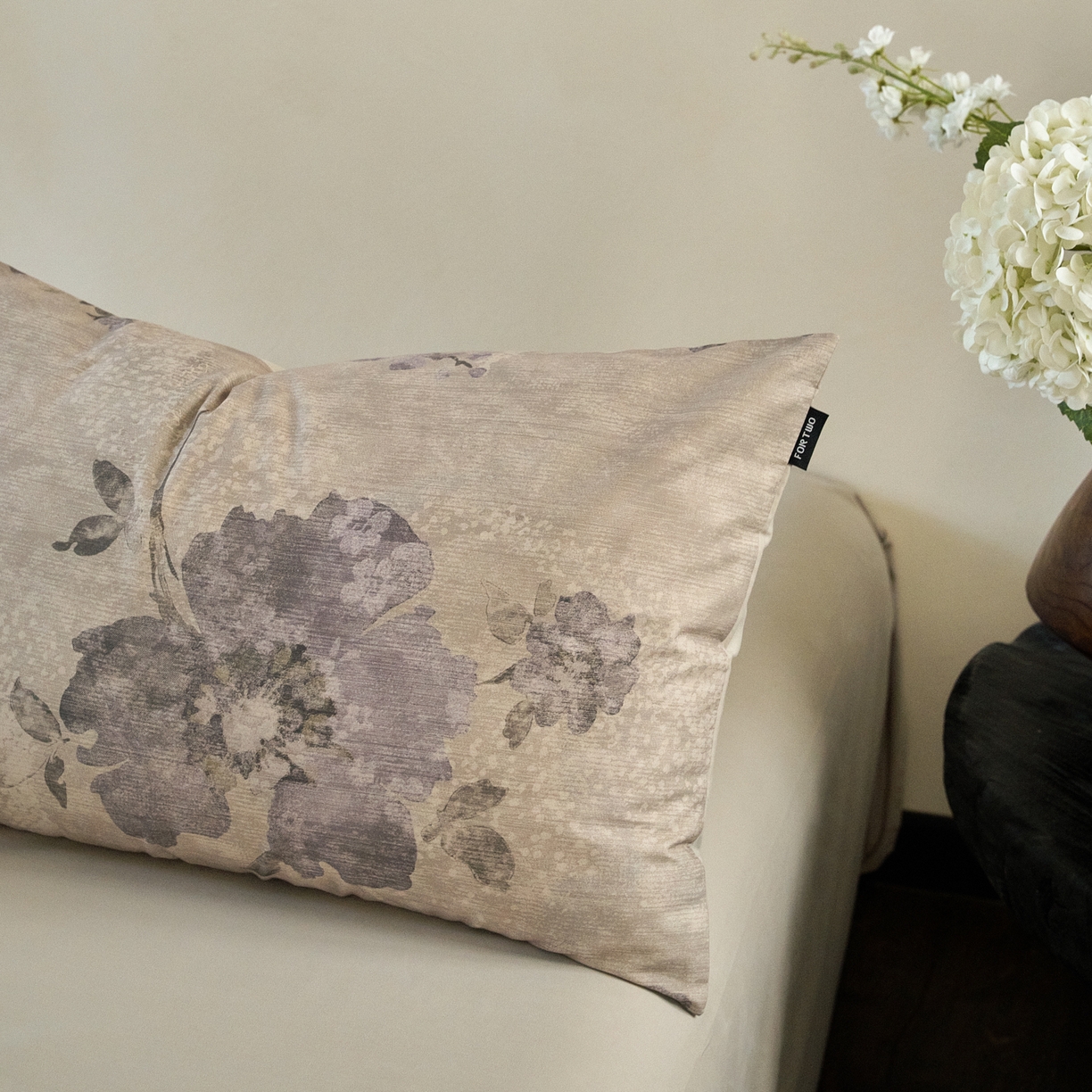 91家纺网 家纺一手货源 找家纺 FORTWO家纺原创设计（FOR TWO家纺） 2025新款50全棉纯棉数码磨毛印花四件套-场景一 水墨花