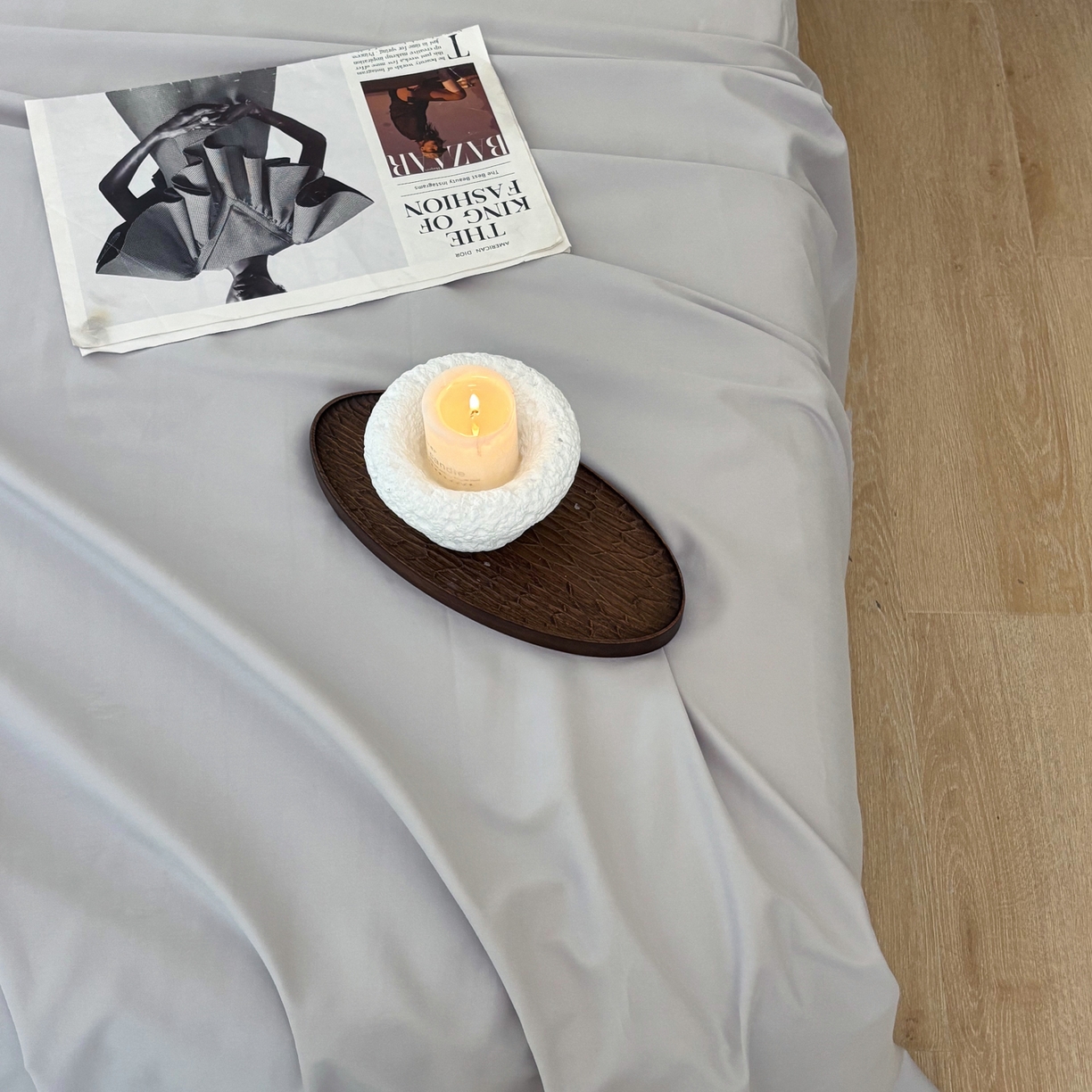 91家纺网 家纺一手货源 找家纺 FORTWO家纺原创设计（FOR TWO家纺） 2025新款50全棉纯棉数码磨毛印花四件套-场景二 枫林晚