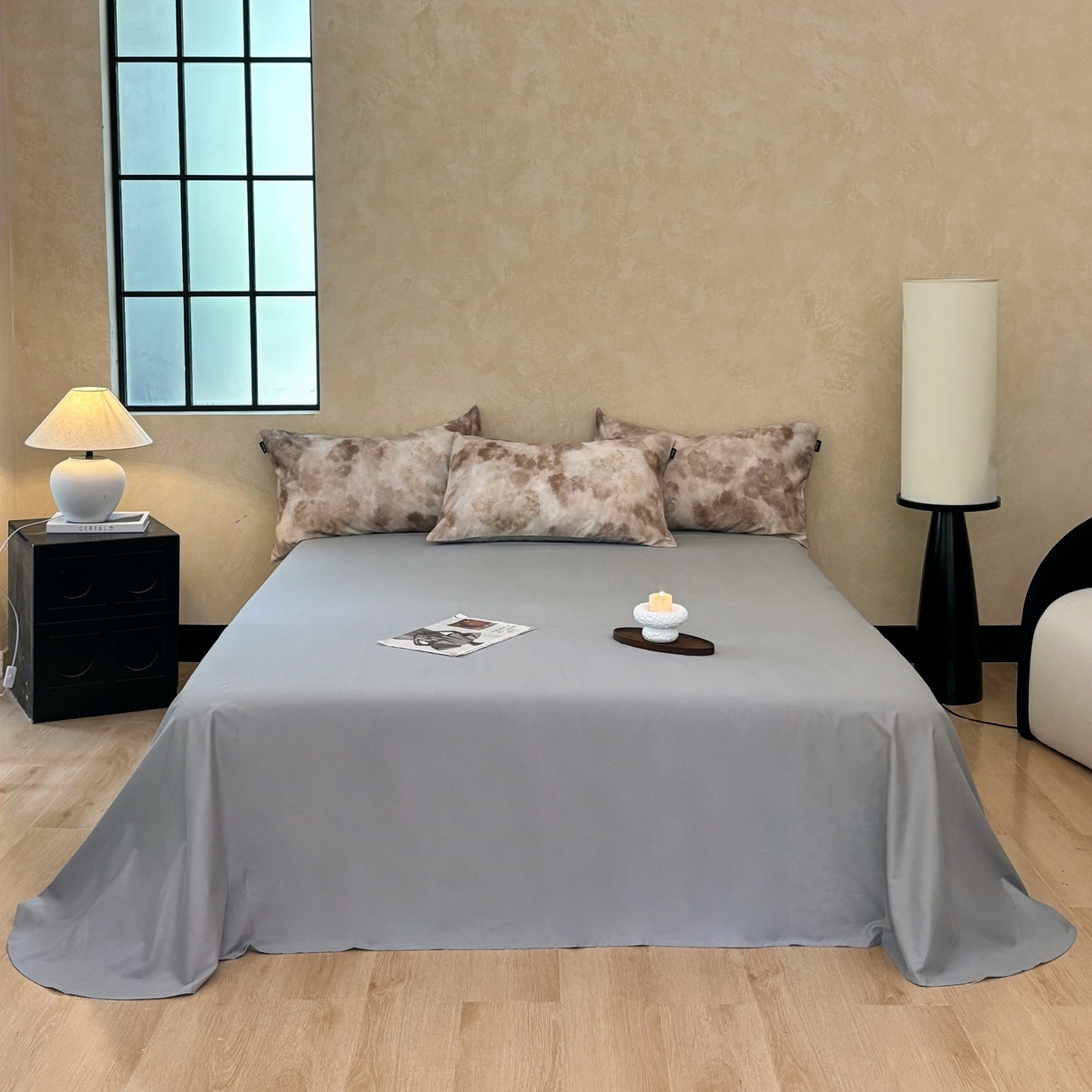 91家纺网 家纺一手货源 找家纺 FORTWO家纺原创设计（FOR TWO家纺） 2025新款50全棉纯棉数码磨毛印花四件套-场景二 琥珀