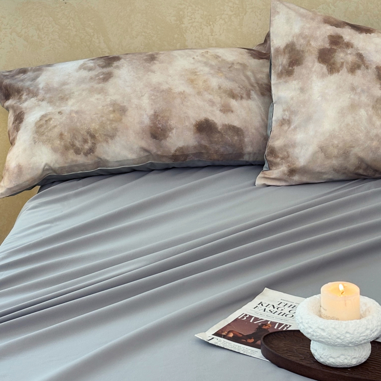 91家纺网 家纺一手货源 找家纺 FORTWO家纺原创设计（FOR TWO家纺） 2025新款50全棉纯棉数码磨毛印花四件套-场景二 琥珀