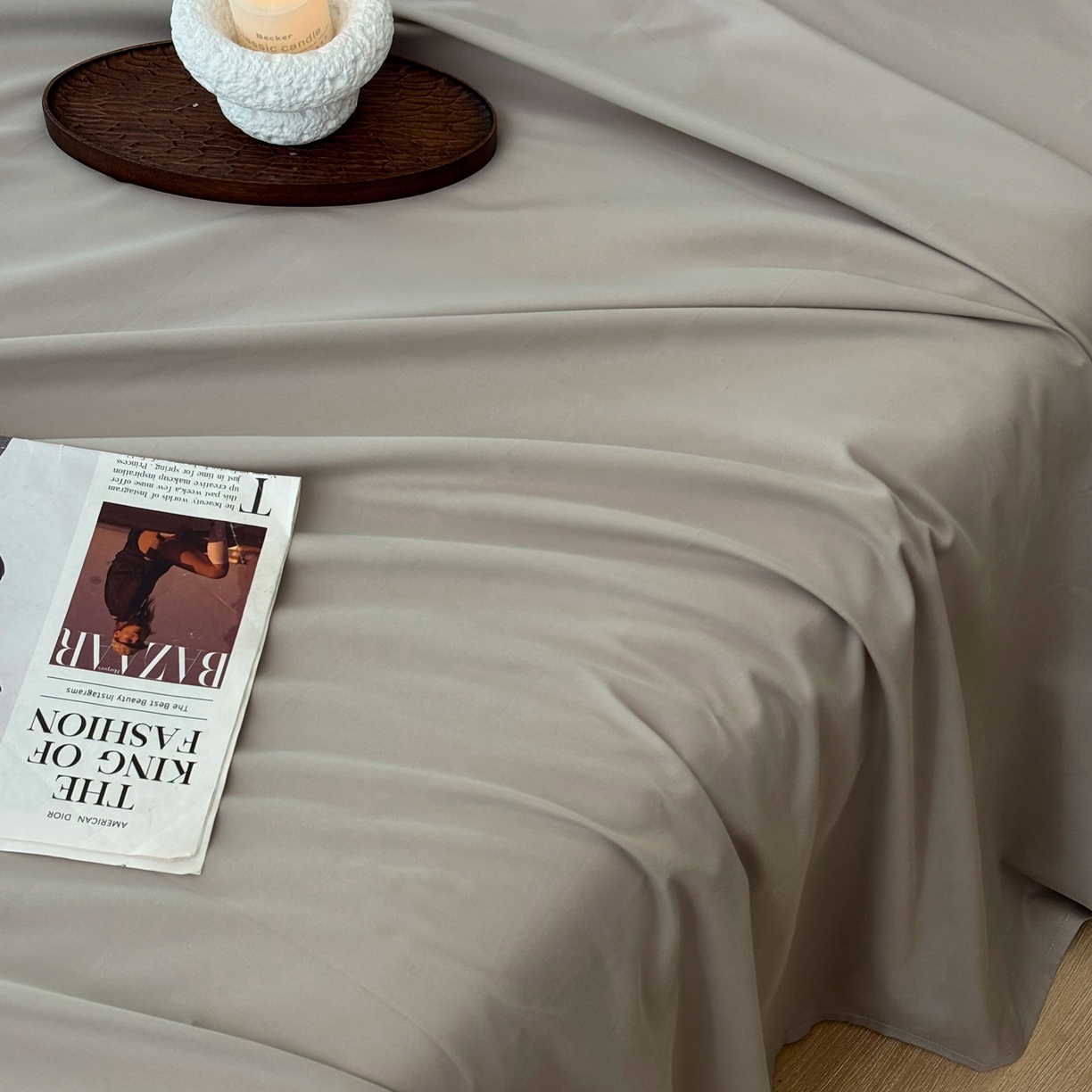 91家纺网 家纺一手货源 找家纺 FORTWO家纺原创设计（FOR TWO家纺） 2025新款50全棉纯棉数码磨毛印花四件套-场景二 水墨花