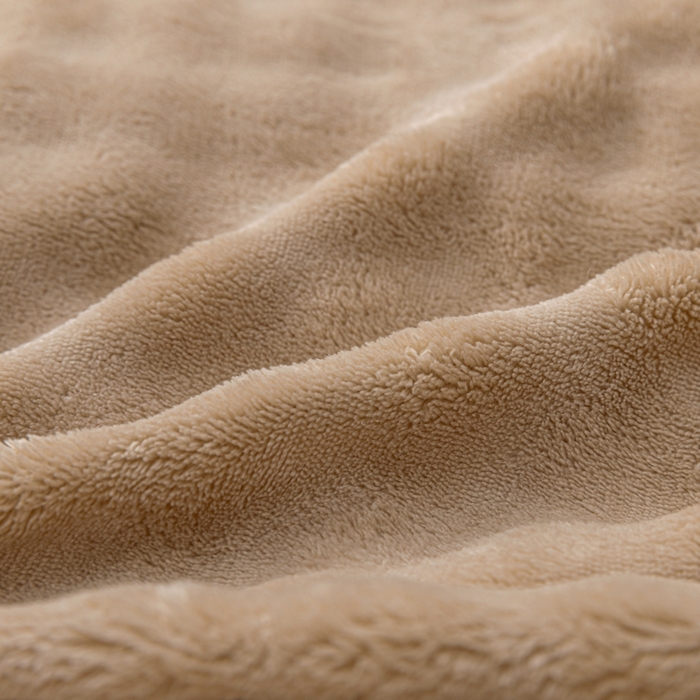 91家纺网 家纺一手货源 找家纺 恩和家纺 2025新款泡泡牛奶绒荷叶边款四件套 泡泡绒飞边咖色