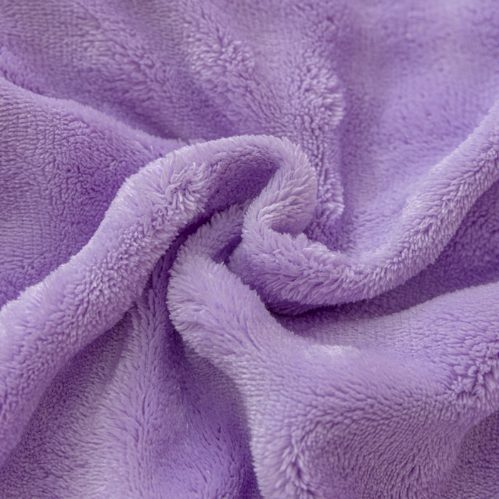 91家纺网 家纺一手货源 找家纺 恩和家纺 2025新款泡泡牛奶绒荷叶边款四件套 泡泡绒飞边款紫色