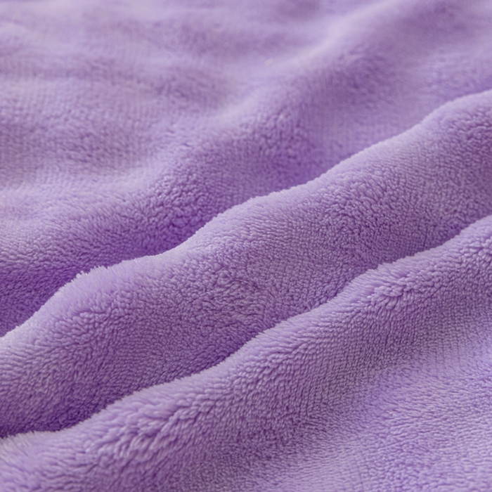 91家纺网 家纺一手货源 找家纺 恩和家纺 2025新款泡泡牛奶绒荷叶边款四件套 泡泡绒飞边款紫色