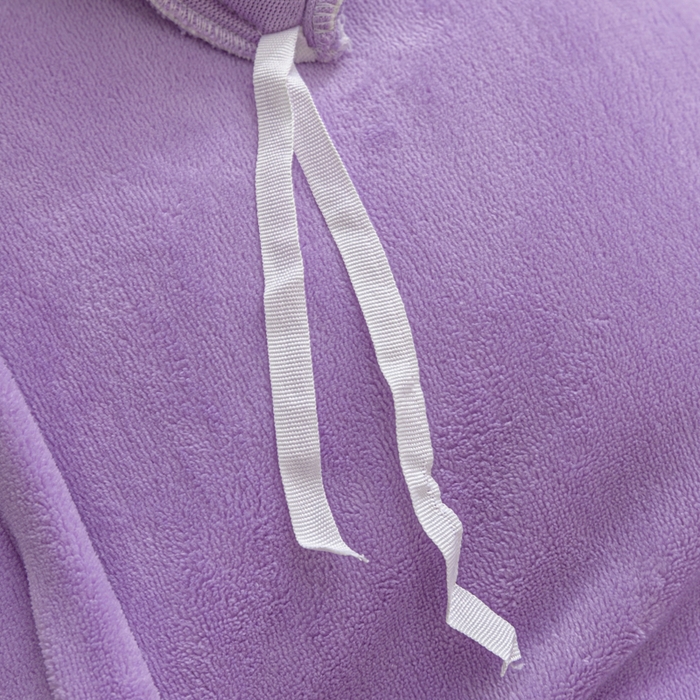 91家纺网 家纺一手货源 找家纺 恩和家纺 2025新款泡泡牛奶绒荷叶边款四件套 泡泡绒飞边款紫色