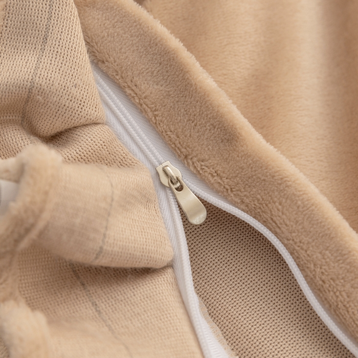 91家纺网 家纺一手货源 找家纺 恩和家纺 2025新款白色薄纱双层飞边牛奶绒四件套 米驼