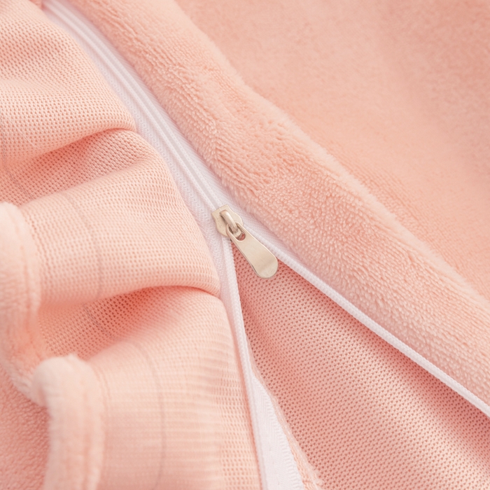 91家纺网 家纺一手货源 找家纺 恩和家纺 2025新款白色薄纱双层飞边牛奶绒四件套 粉玉