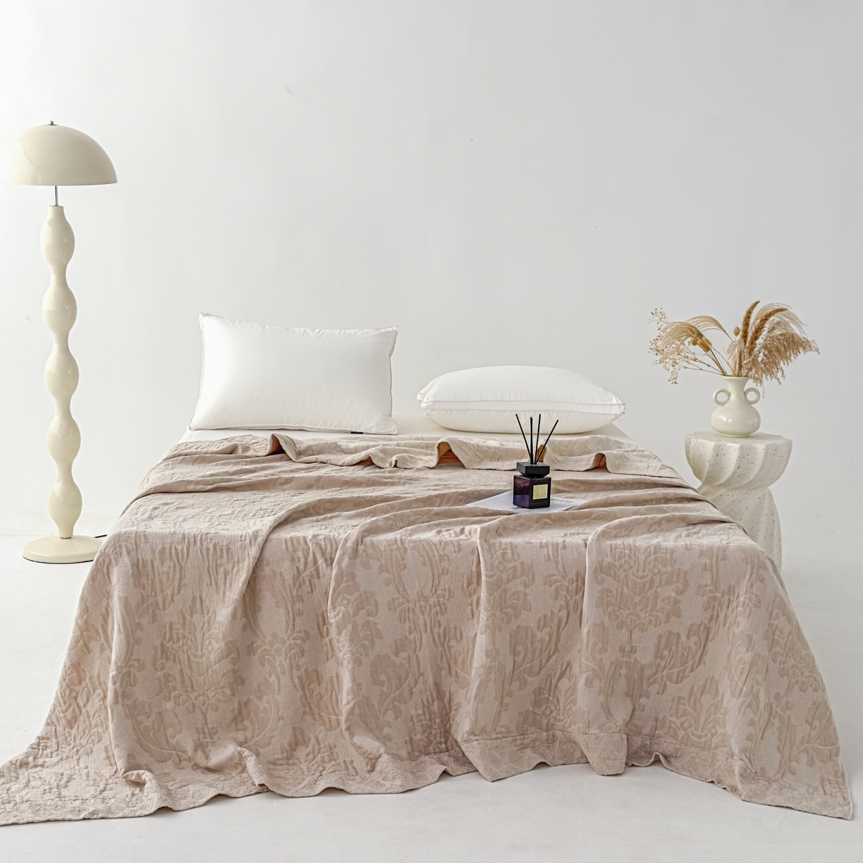 91家纺网 家纺一手货源 找家纺 （总）悦然毛巾被 2025全棉欧式提花纱布毛巾被毛毯-洛可可