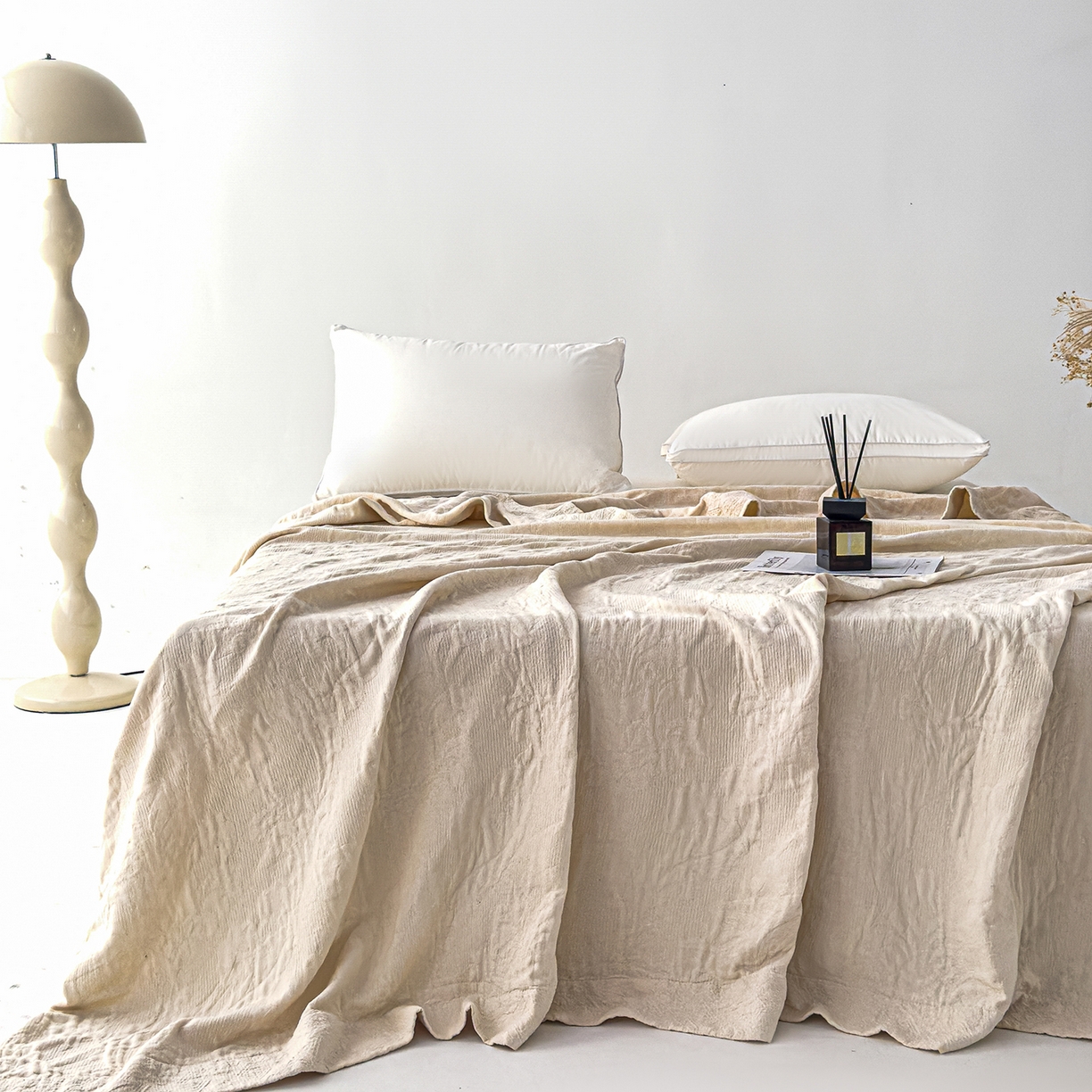 91家纺网 家纺一手货源 找家纺 （总）悦然毛巾被 2025全棉欧式提花纱布毛巾被毛毯-洛可可