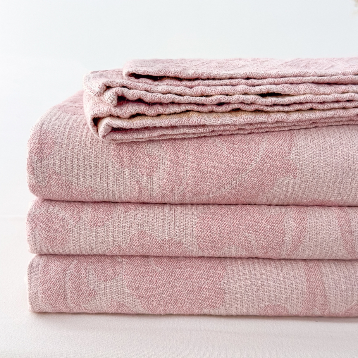 91家纺网 家纺一手货源 找家纺 悦然毛巾被 2025全棉欧式提花纱布毛巾被毛毯-洛可可 洛可可豆沙